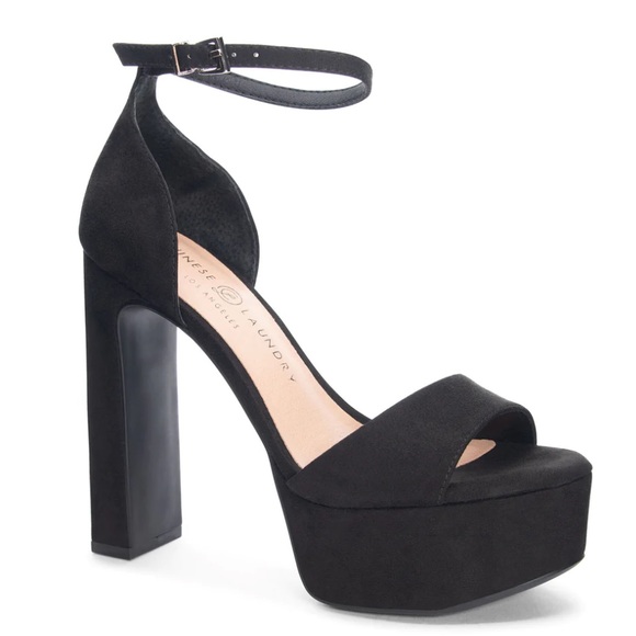 Chinese Laundry Black Platform Sandal - Picture 1 of 6